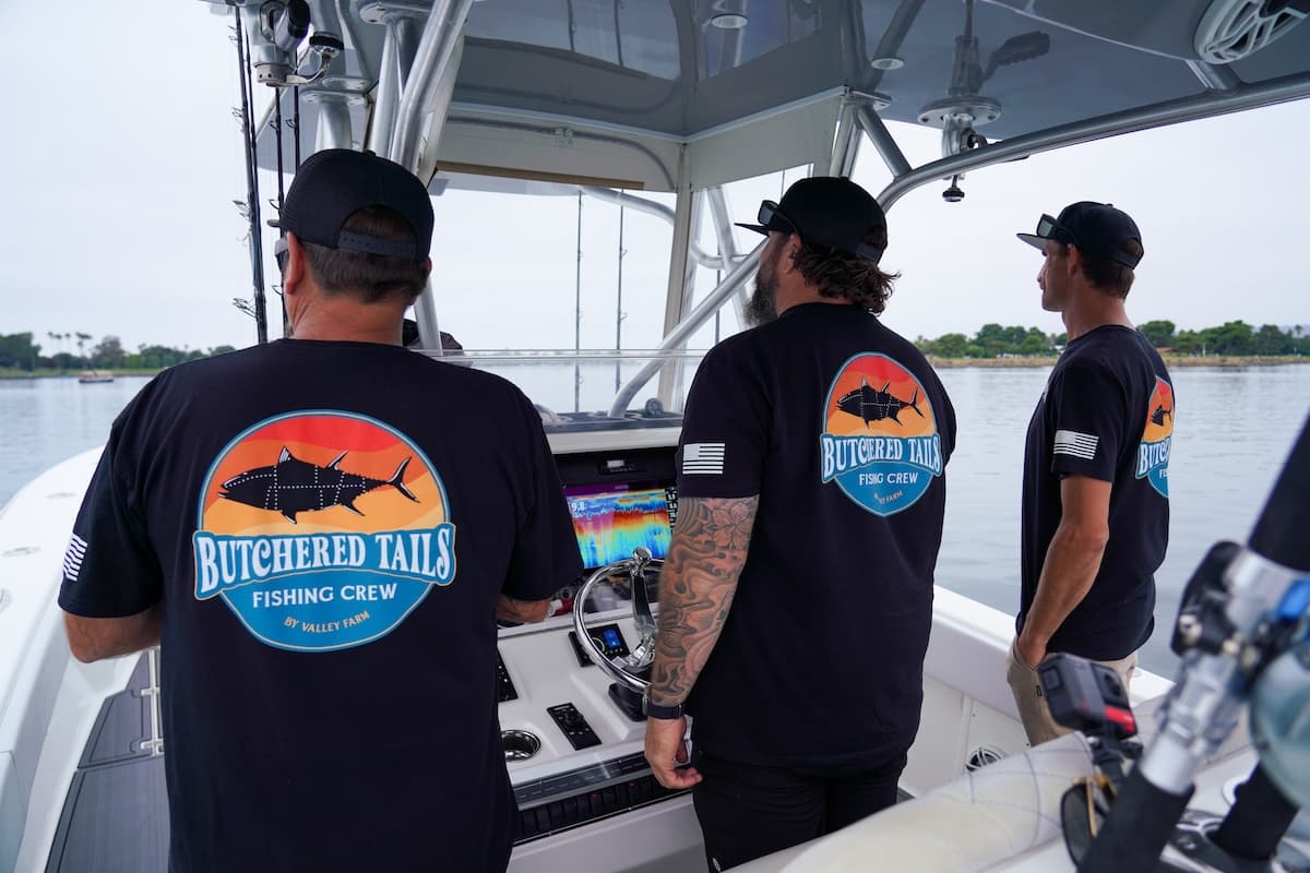 Butchered Tails fishing crew on the boat
